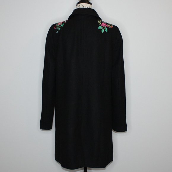 Loft Women's Floral Embroidered Coat size M MSRP $188 - Picture 6 of 6